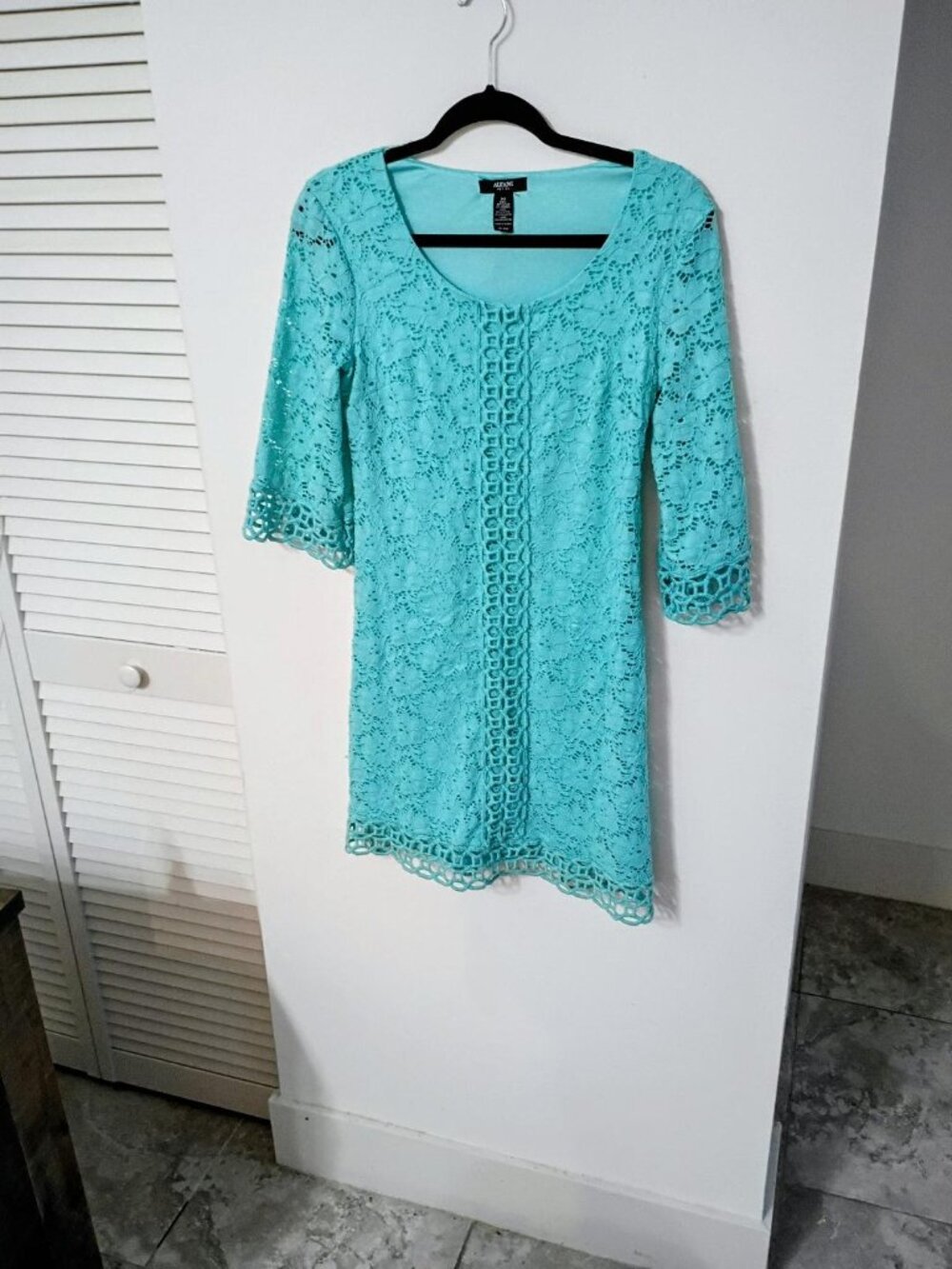 Alfani Turquoise Cocktail Lace Dress